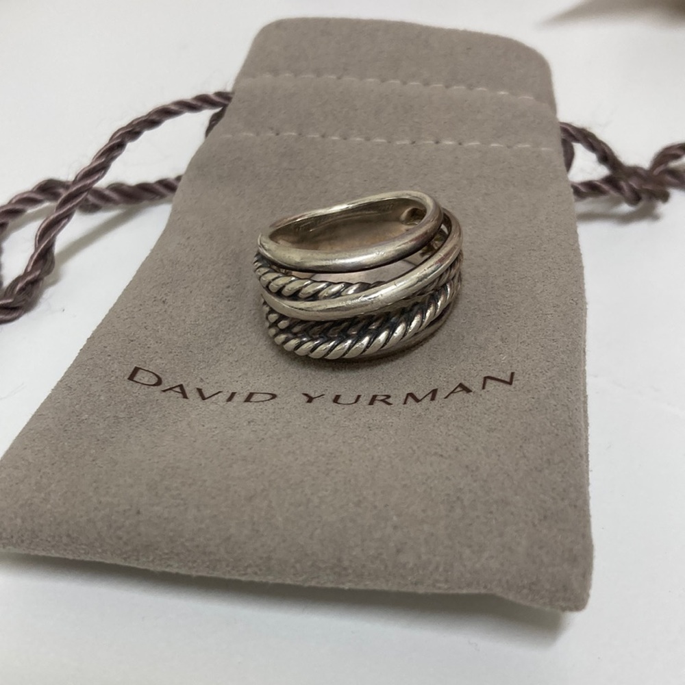 David Yurman crossover ring.